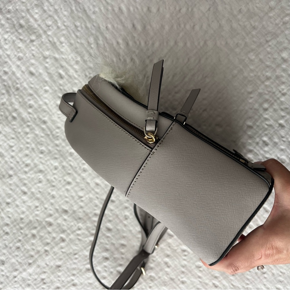 Kate Spade Star Bright Owl Tomi Cityscape Grey Leather Novelty Backpack - Picture 9 of 13